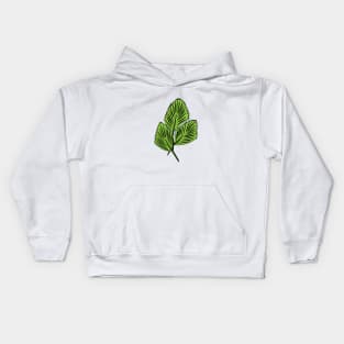 green leaf Kids Hoodie